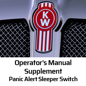 Operator's Manual Supplement Panic Alert Sleeper Switch