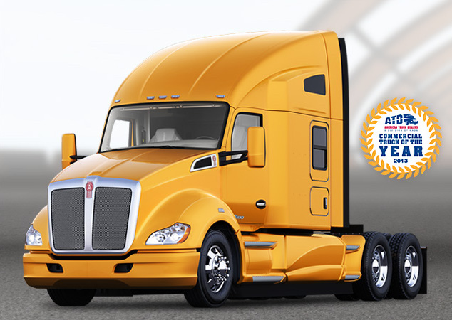 Kenworth T680 with logo award for Commercial Truck of the Year 2013