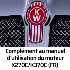 Complément au manuel d’utilisation du moteur K270E/K370E (FR)